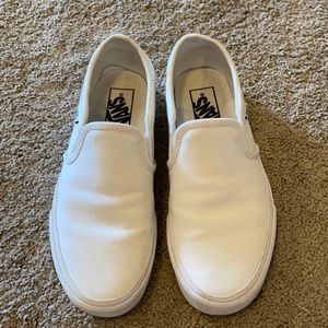 Women’s white slip on vans